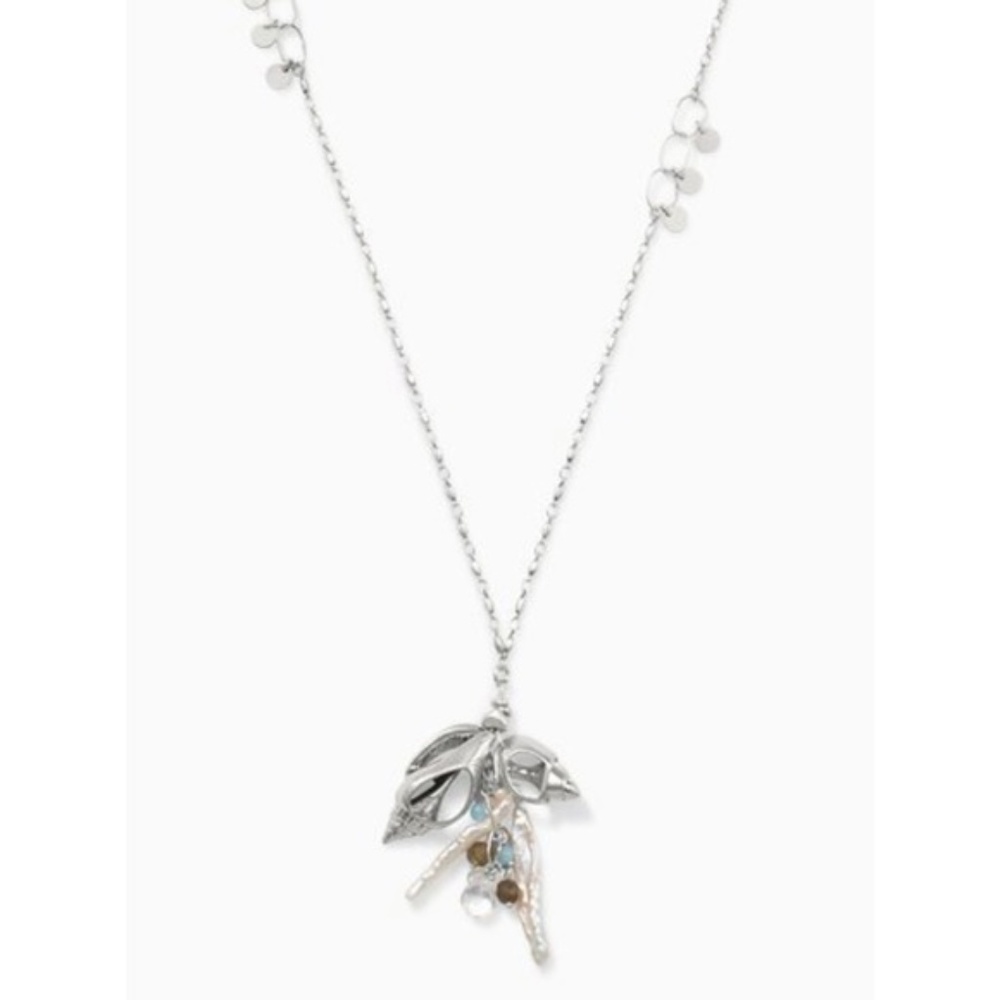 Stella & Dot | [Retired] Kala Pearl Drop + Silver Charm Necklace - Picture 7 of 9